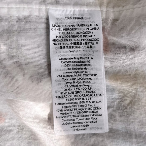 Tory Burch Floral Puff Sleeve Dress - White, Yellow, Brown - Picture 9 of 11